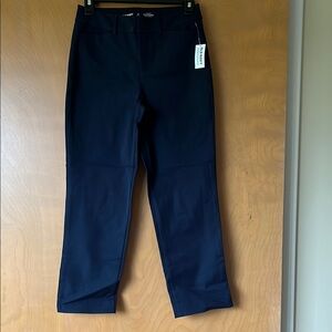 Old Navy High-Rise Pixie Straight Pants in Deep Blue